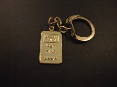 Credit Swish 10 gram Fine 999.9 sleutelhanger